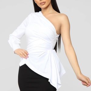 One shoulder blouse